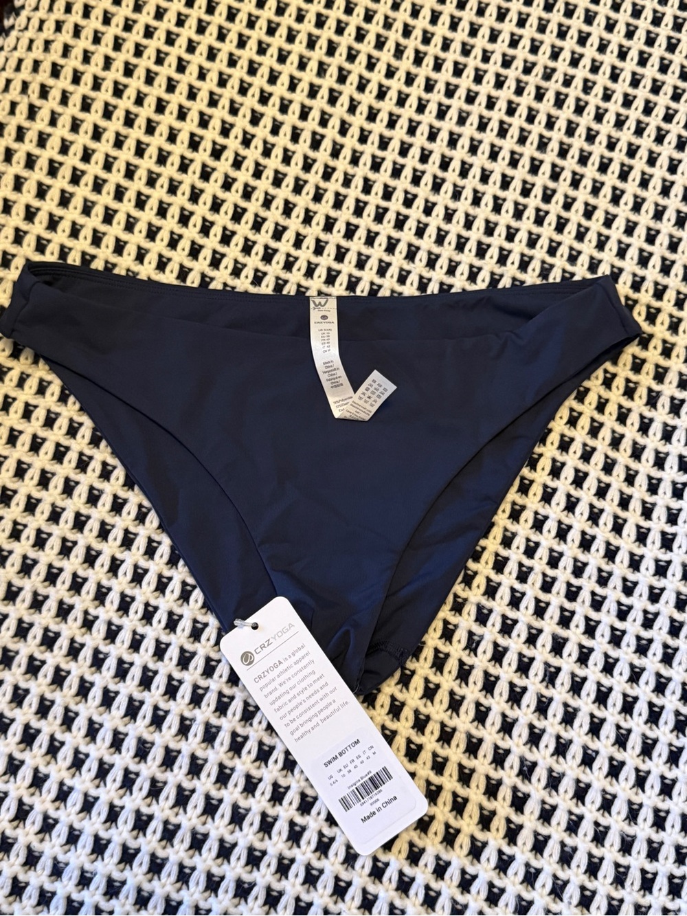 CRZ YOGA Women’s Insignia Blue Bikini Bottom Size Small